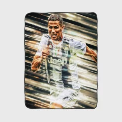 Juventus Portuguese Player Cristiano Ronaldo Fleece Blanket 1