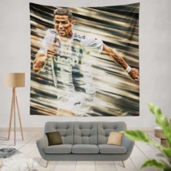 Juventus Portuguese Player Cristiano Ronaldo Tapestry