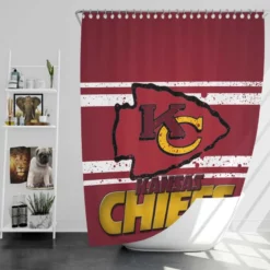 Kansas City Chiefs Popular NFL Football Club Shower Curtain