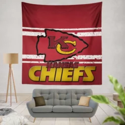 Kansas City Chiefs Popular NFL Football Club Tapestry