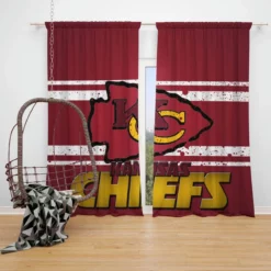 Kansas City Chiefs Popular NFL Football Club Window Curtain