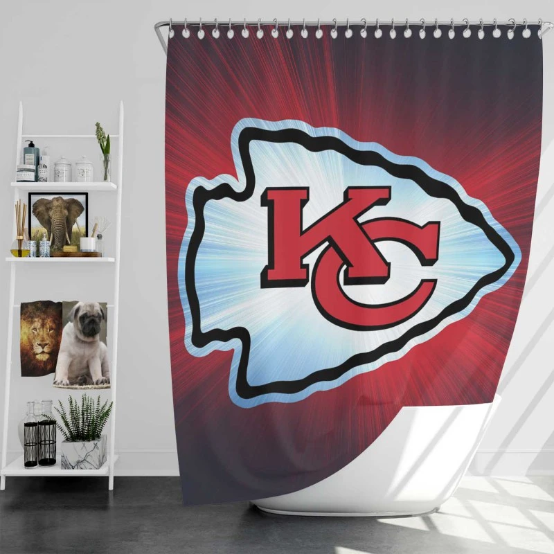 Kansas City Chiefs Professional NFL Football Club Shower Curtain