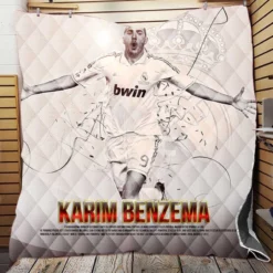 Karim Benzema Copa del Rey Sports Player Quilt Blanket