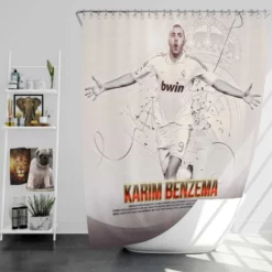 Karim Benzema Copa del Rey Sports Player Shower Curtain