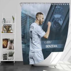 Karim Benzema Elite Madrid Sports Player Shower Curtain