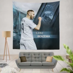 Karim Benzema Elite Madrid Sports Player Tapestry