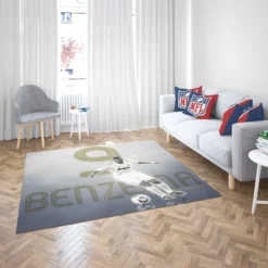 Karim Benzema European Cups Soccer Player Rug 2