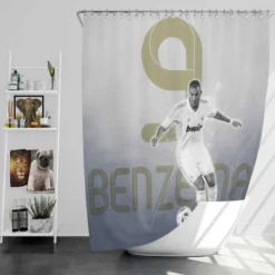 Karim Benzema European Cups Soccer Player Shower Curtain