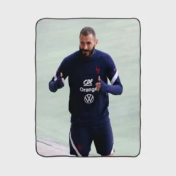 Karim Benzema FIFA World Cup Footballer Fleece Blanket 1