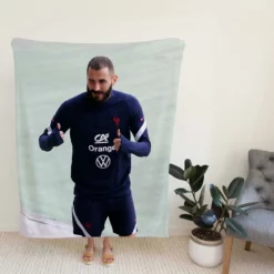 Karim Benzema FIFA World Cup Footballer Fleece Blanket