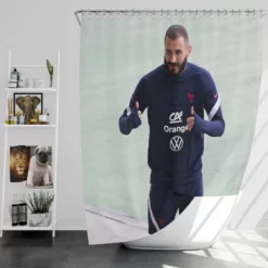 Karim Benzema FIFA World Cup Footballer Shower Curtain