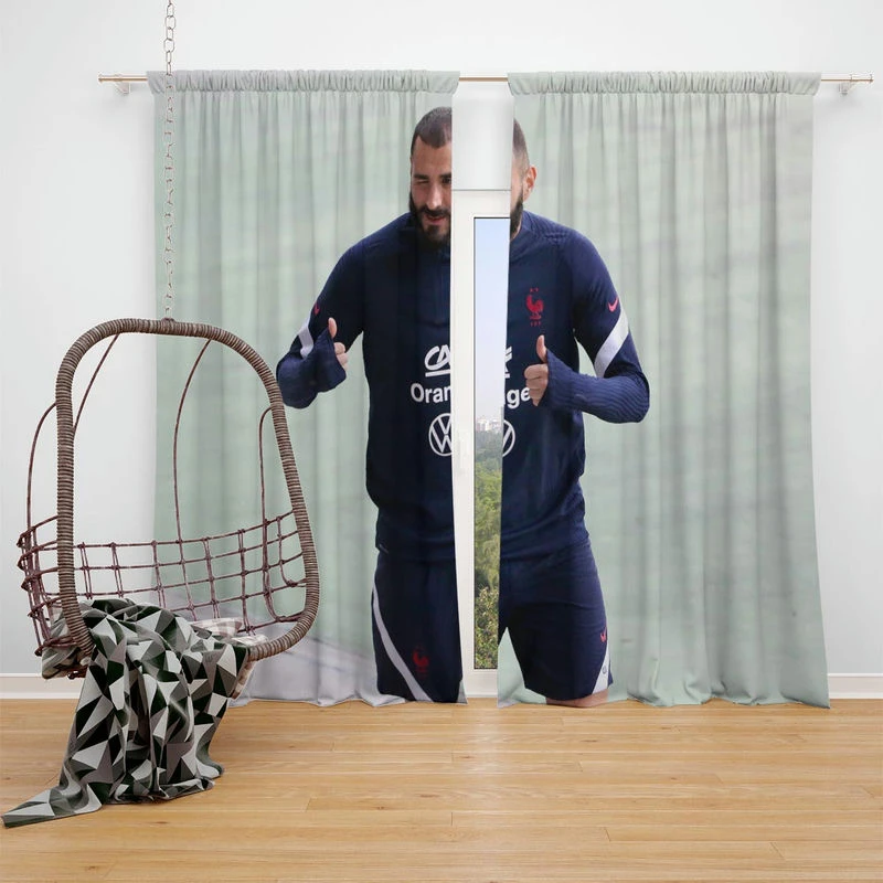 Karim Benzema FIFA World Cup Footballer Window Curtain