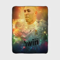 Karim Benzema Football Player Real Madrid Fleece Blanket 1