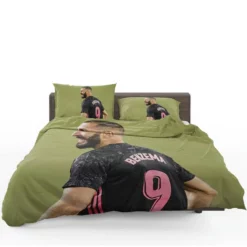 Karim Benzema Football Player in Black Bedding Set