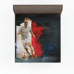 Karim Benzema France Stripe Jersey Football Player Fitted Sheet