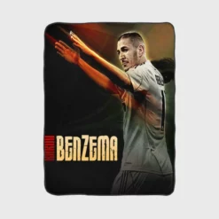 Karim Benzema French Soccer Player Fleece Blanket 1