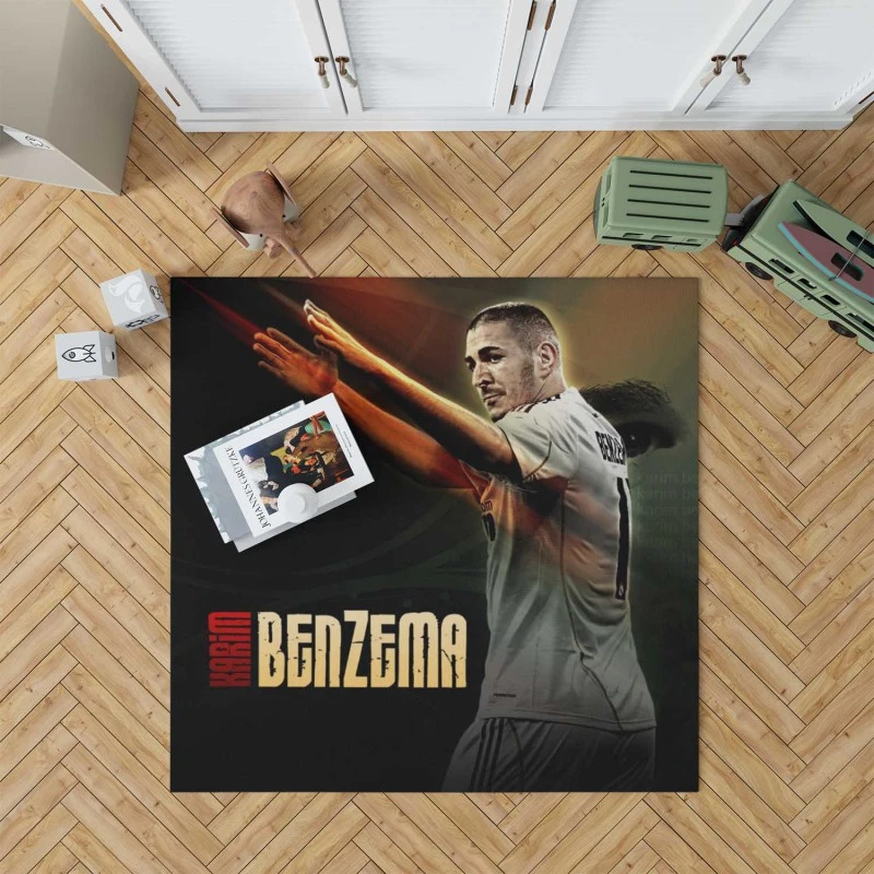 Karim Benzema French Soccer Player Rug