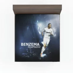 Karim Benzema Graceful Football Player Fitted Sheet
