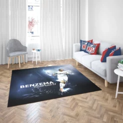 Karim Benzema Graceful Football Player Rug 2