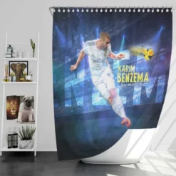 Karim Benzema La Liga sports Player Shower Curtain
