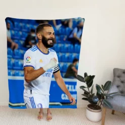 Karim Benzema Real Madrid Captain Sports Player Fleece Blanket