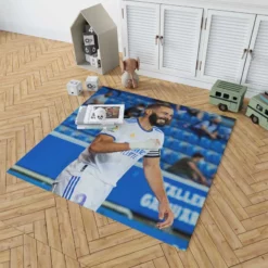 Karim Benzema Real Madrid Captain Sports Player Rug 1