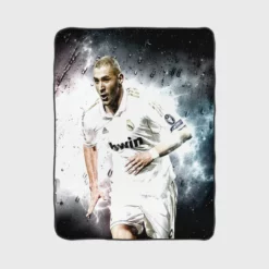 Karim Benzema Real Madrid Club Player  Fleece Blanket 1