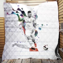 Karim Benzema Real Madrid Footballer Player Quilt Blanket