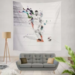 Karim Benzema Real Madrid Footballer Player Tapestry