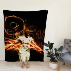 Karim Benzema Sports Player France Fleece Blanket