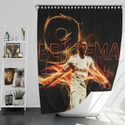 Karim Benzema Sports Player France Shower Curtain