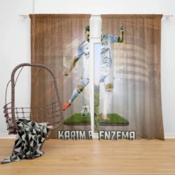 Karim Benzema Supercopa de Espana Window Curtain