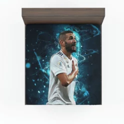 Karim Benzema Supper Coppa Football Player Fitted Sheet