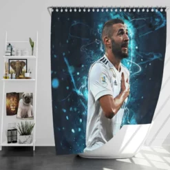 Karim Benzema Supper Coppa Football Player Shower Curtain