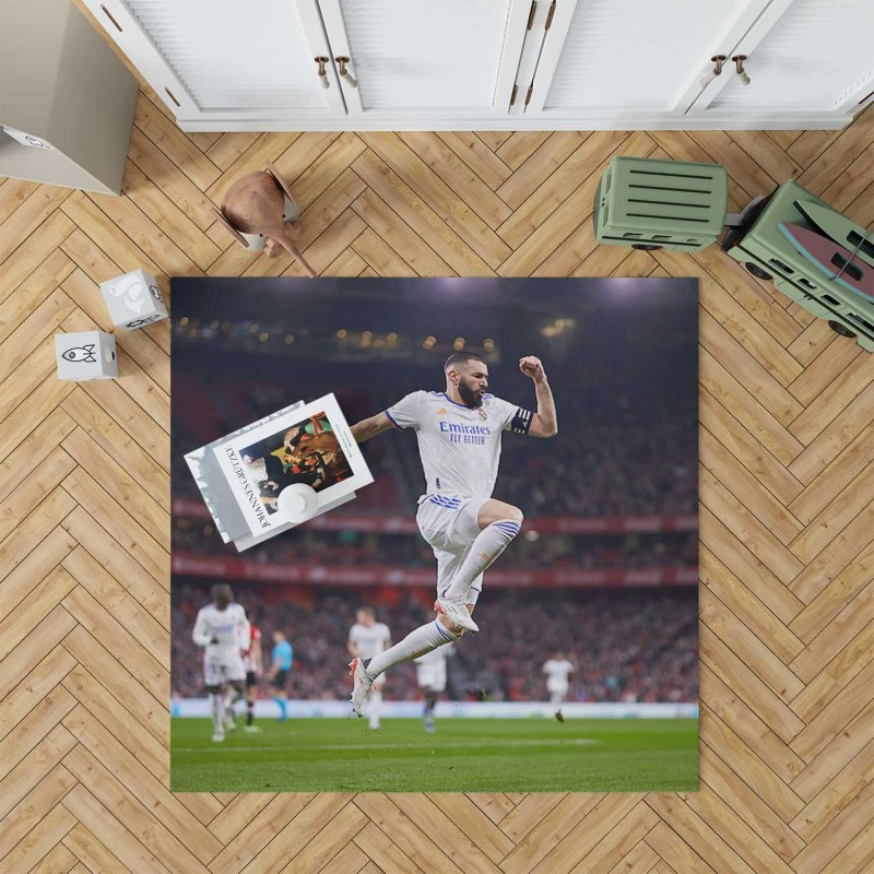 Karim Mostafa Benzema Extraordinary Football Player Rug