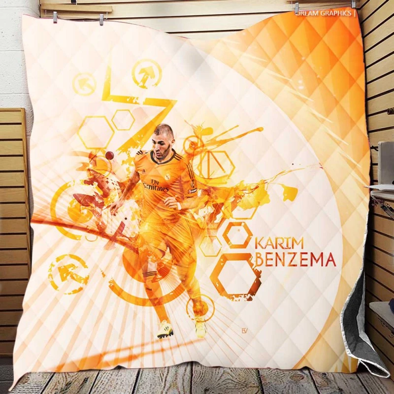 Karim Mostafa Benzema Footballer Player Quilt Blanket