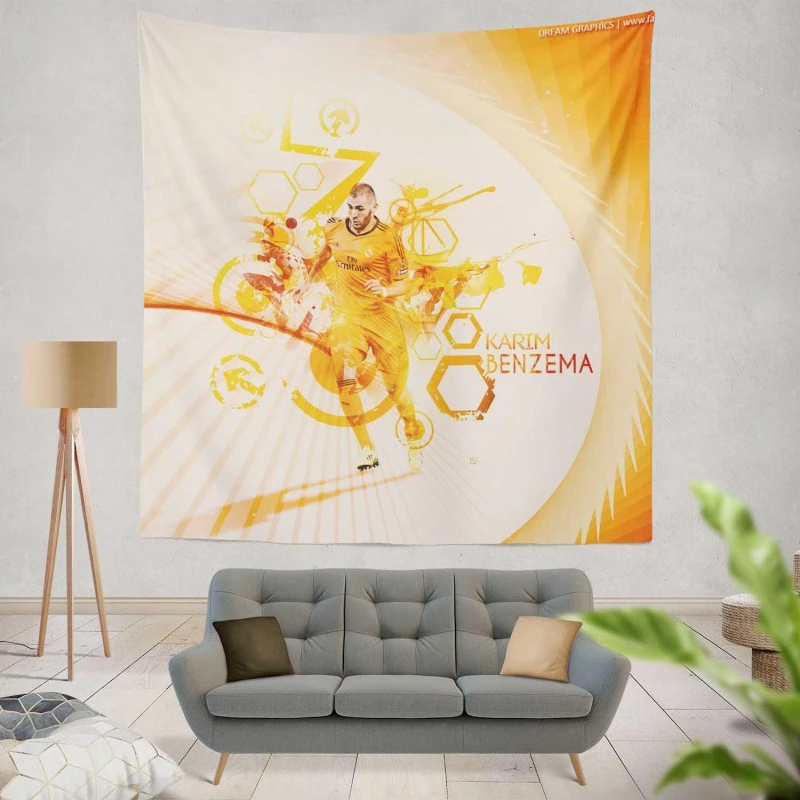 Karim Mostafa Benzema Footballer Player Tapestry