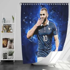Karim Mostafa Benzema  France Shower Curtain