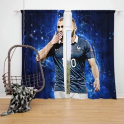 Karim Mostafa Benzema  France Window Curtain