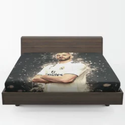 Karim Mostafa Benzema Goal driven Soccer Player Fitted Sheet 1