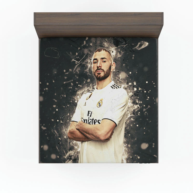 Karim Mostafa Benzema Goal driven Soccer Player Fitted Sheet