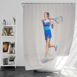 Karolina Pliskova Czech Professional Tennis Player Shower Curtain