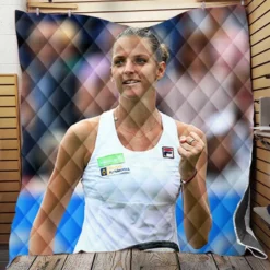 Karolina Pliskova Populer Czech Tennis Player Quilt Blanket