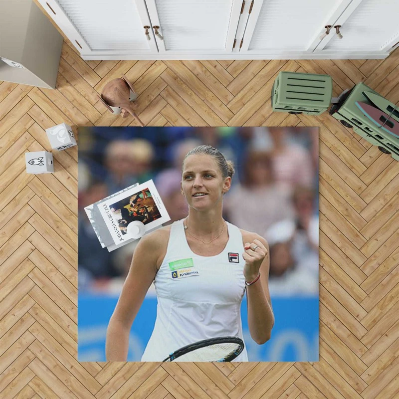 Karolina Pliskova Populer Czech Tennis Player Rug