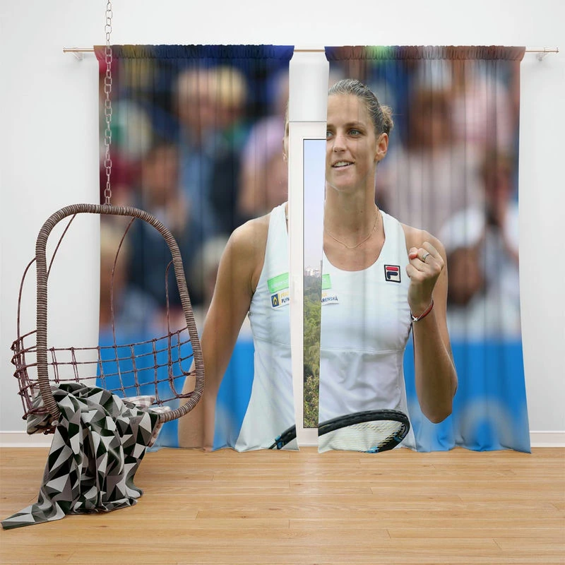 Karolina Pliskova Populer Czech Tennis Player Window Curtain