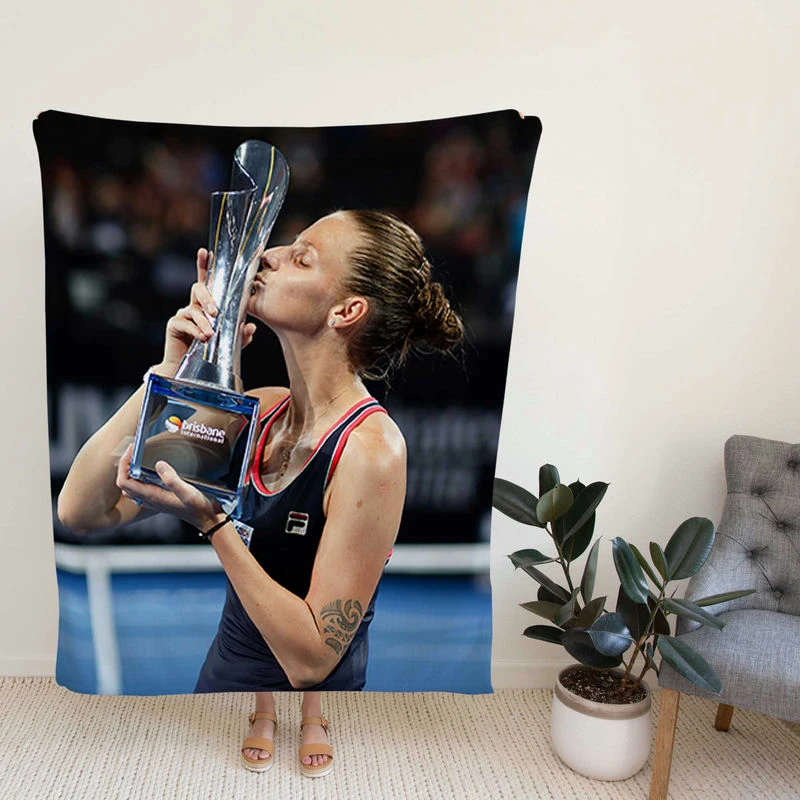 Karolina Pliskova Top Ranked Tennis Player Fleece Blanket
