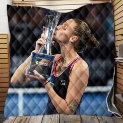 Karolina Pliskova Top Ranked Tennis Player Quilt Blanket