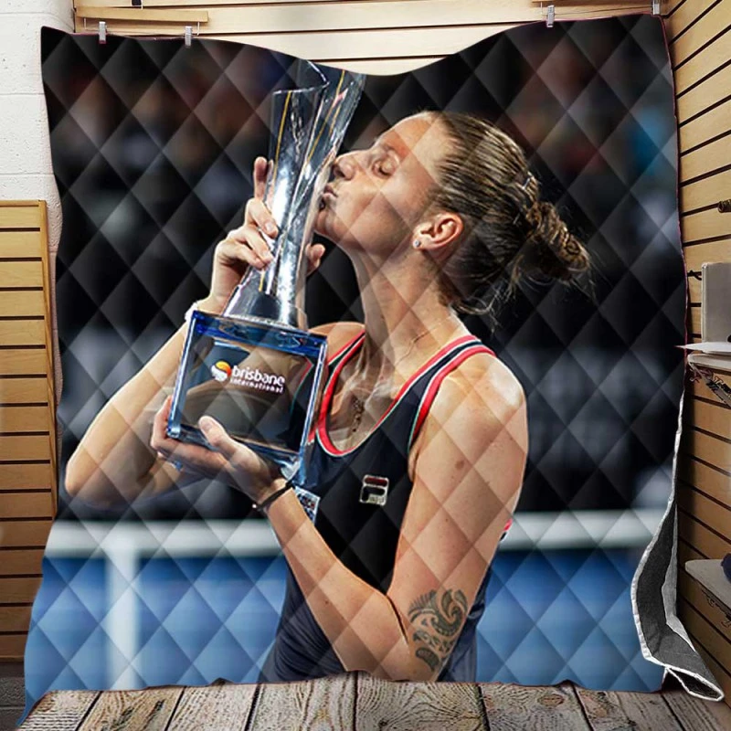 Karolina Pliskova Top Ranked Tennis Player Quilt Blanket