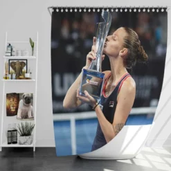 Karolina Pliskova Top Ranked Tennis Player Shower Curtain