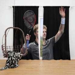 Kevin Anderson Classic South African Tennis Player Window Curtain